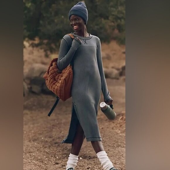 Free People Movement Position Tunic Layer Long Sleeve Shirt Dress