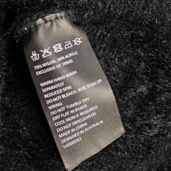 Bardot Fuzzy Black Sweater Dress