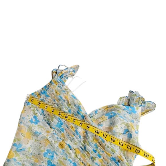 ASTR The Label Pleated Cold Shoulder Midi Dress