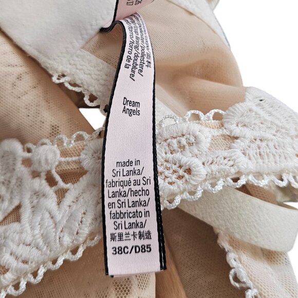 Victoria's Secret Dream Angels embroidered mesh underwire bra
