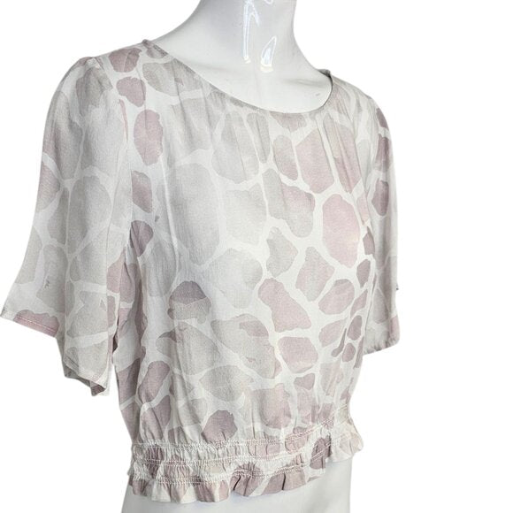 Anthropologie Bella Dahl Cinch Bottom Sheer Blouse
