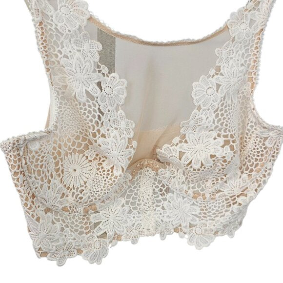Victoria's Secret Dream Angels embroidered mesh underwire bra