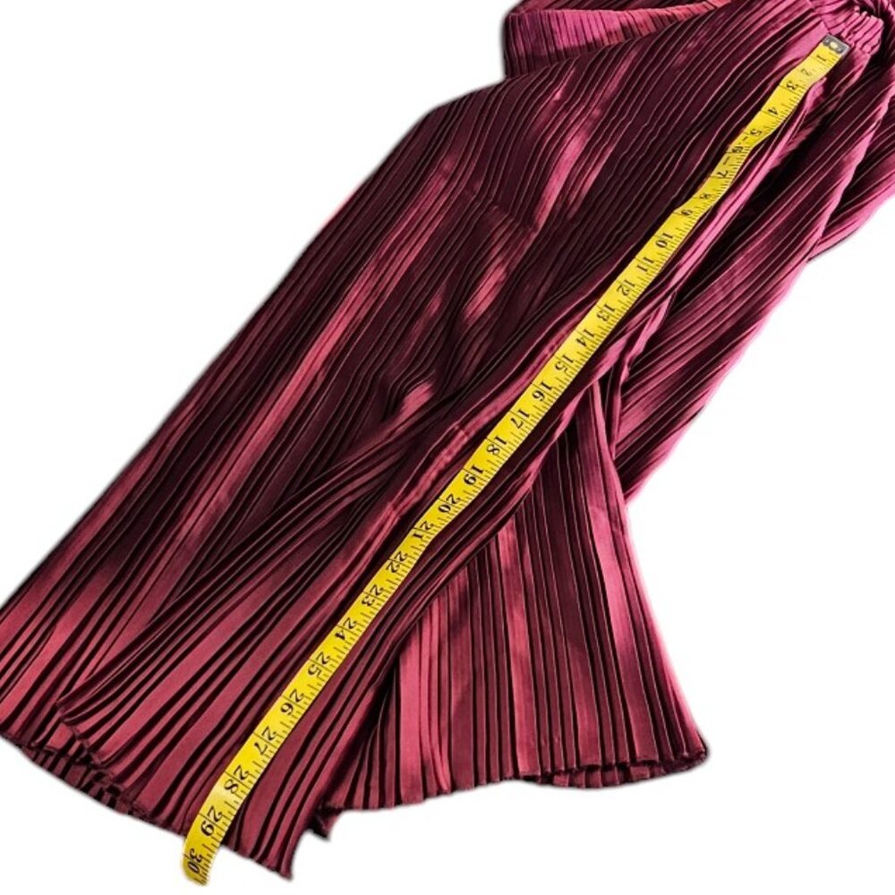 Anthropologie Sleeveless Plissé Wide Leg Tie Back Jumpsuit