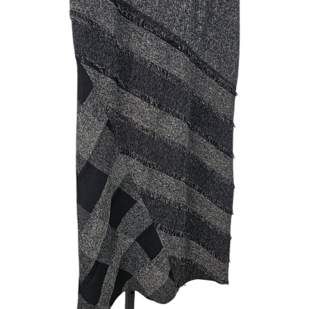 Tribal Womens Multi Print, Lagenlook, Fringe Midi Skirt