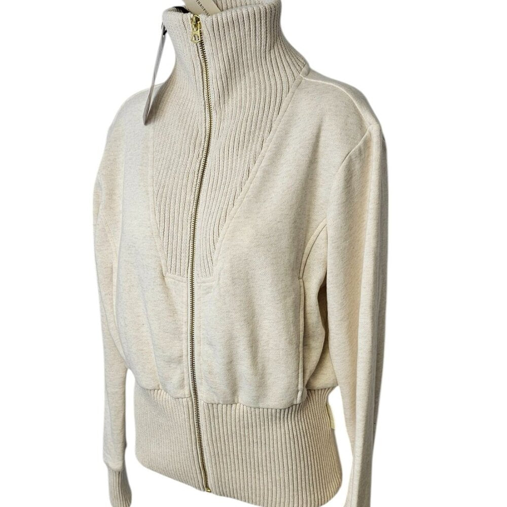 Anthropologie Varley Alisa Knit Zip-Up Jacket