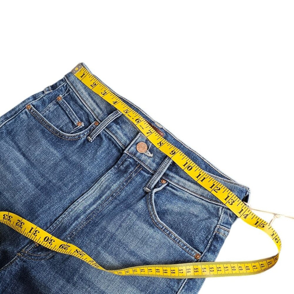 MOTHER The Rider High-Rise Ankle Step Fray Jeans