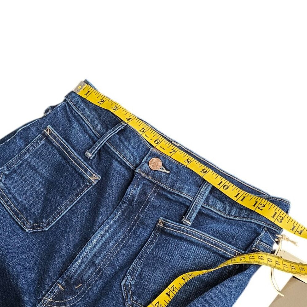 MOTHER Womens The Patch Pocket Ramble Zip Sneak Jeans