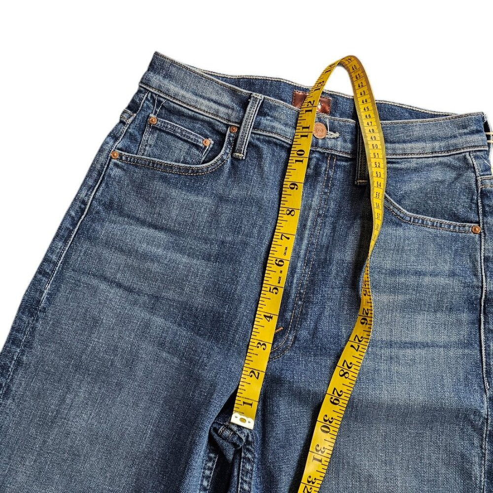 MOTHER The Rider High-Rise Ankle Step Fray Jeans