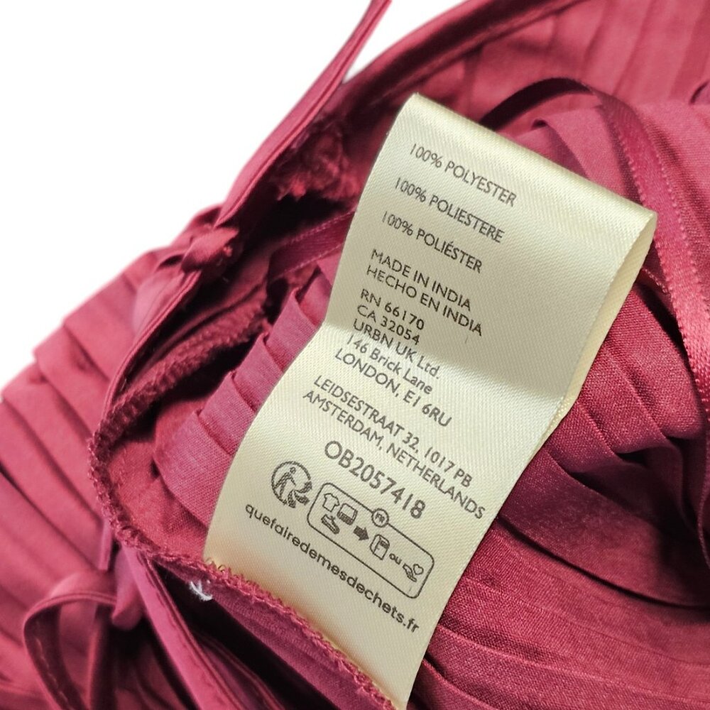 Anthropologie Sleeveless Plissé Wide Leg Tie Back Jumpsuit