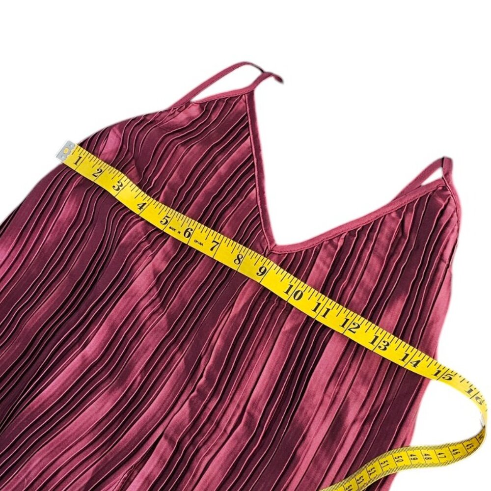 Anthropologie Sleeveless Plissé Wide Leg Tie Back Jumpsuit