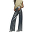 Joe's Jeans Mia Foil High-Rise Wide-Leg Jeans