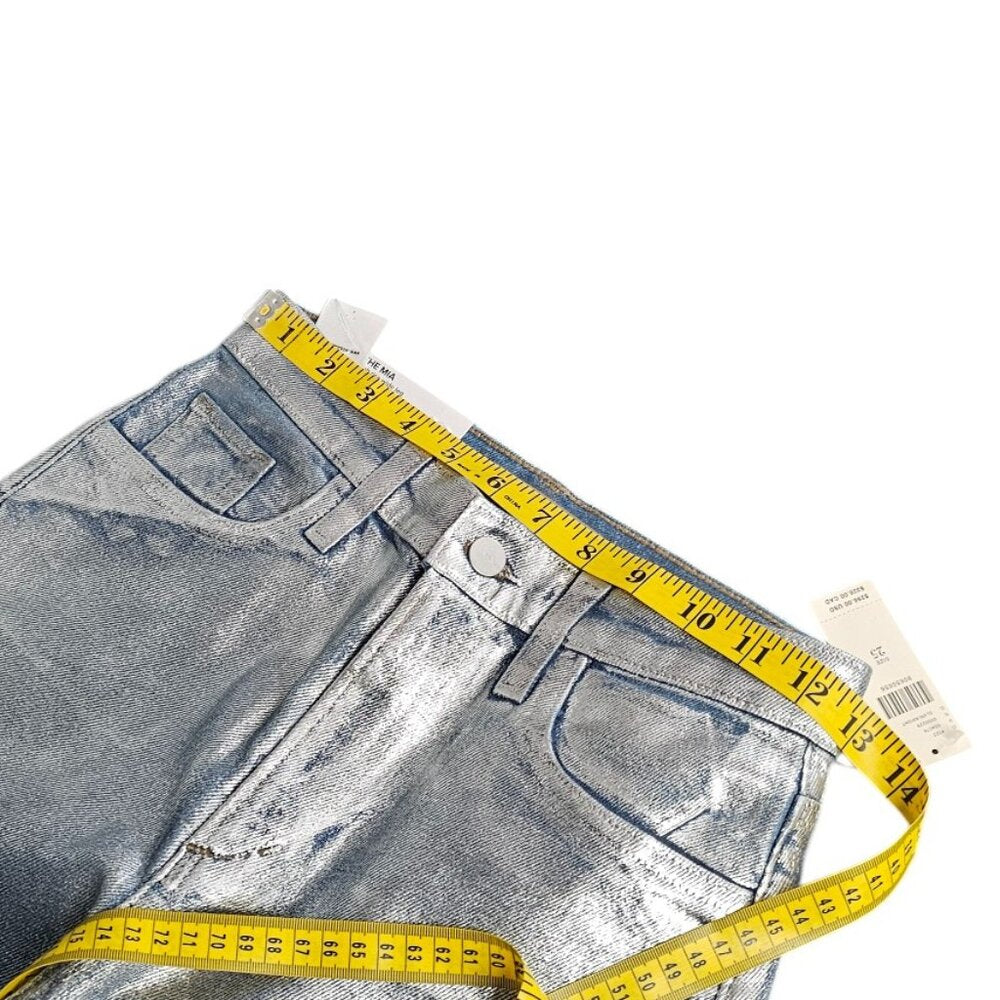 Joe's Jeans Womens Mia Foil High-Rise Wide-Leg Jeans