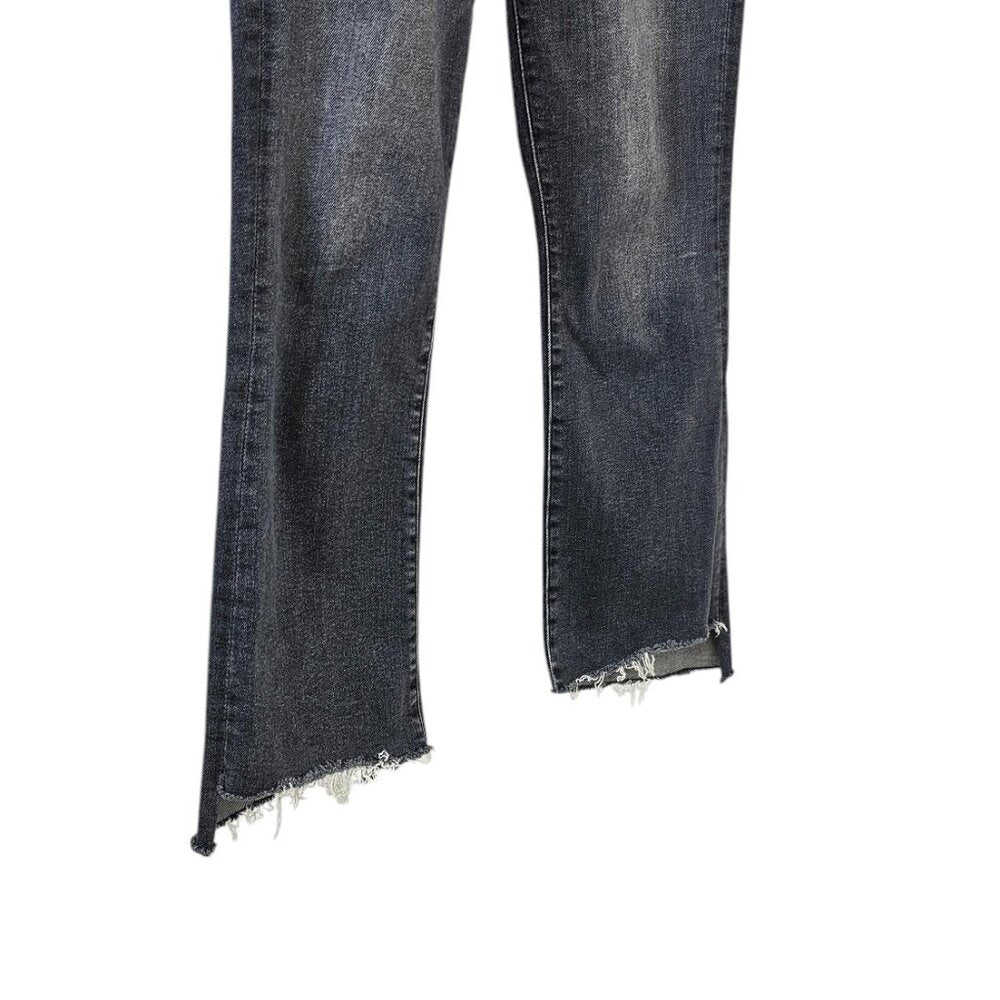 MOTHER Womens The Insider Crop Strep Fray Jeans