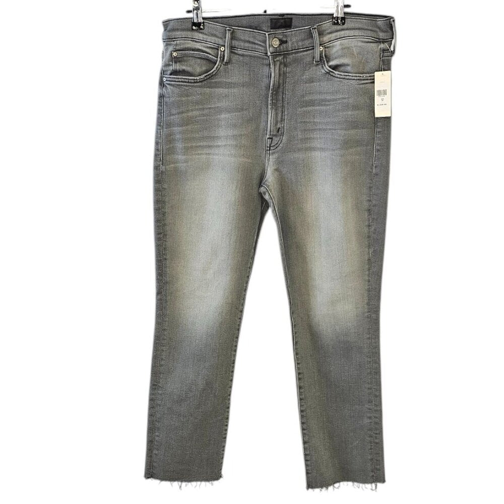 MOTHER The Rascal Mid-Rise Ankle-Fray Jeans