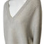 100% Merino Wool Knit Oversized V-Neck Sweater