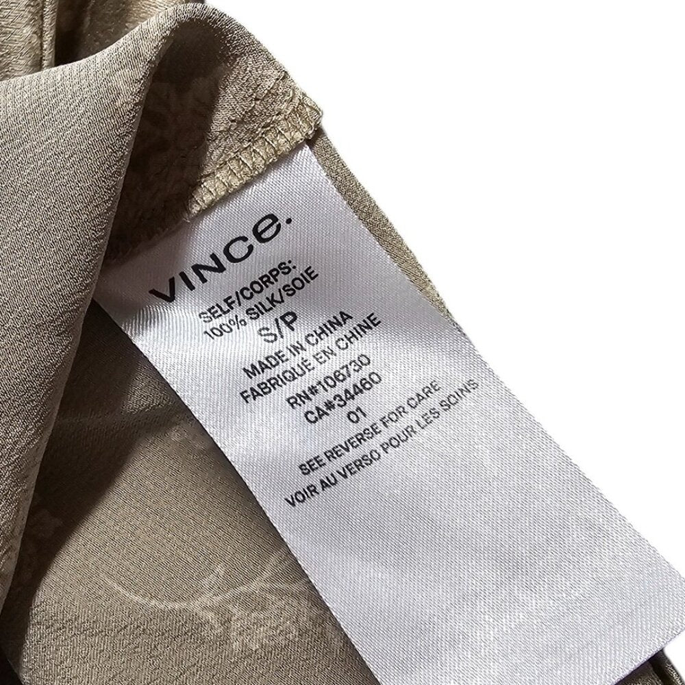 Vince Womens 100% Silk Floral Thin Strap Camisole
