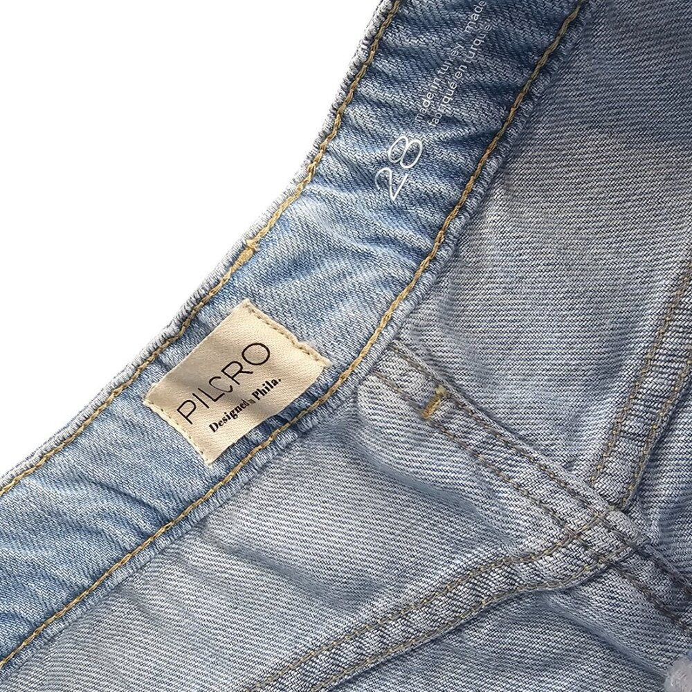 Anthropologie Pilcro Sequin Front High Rise Flare Leg Skater Jeans