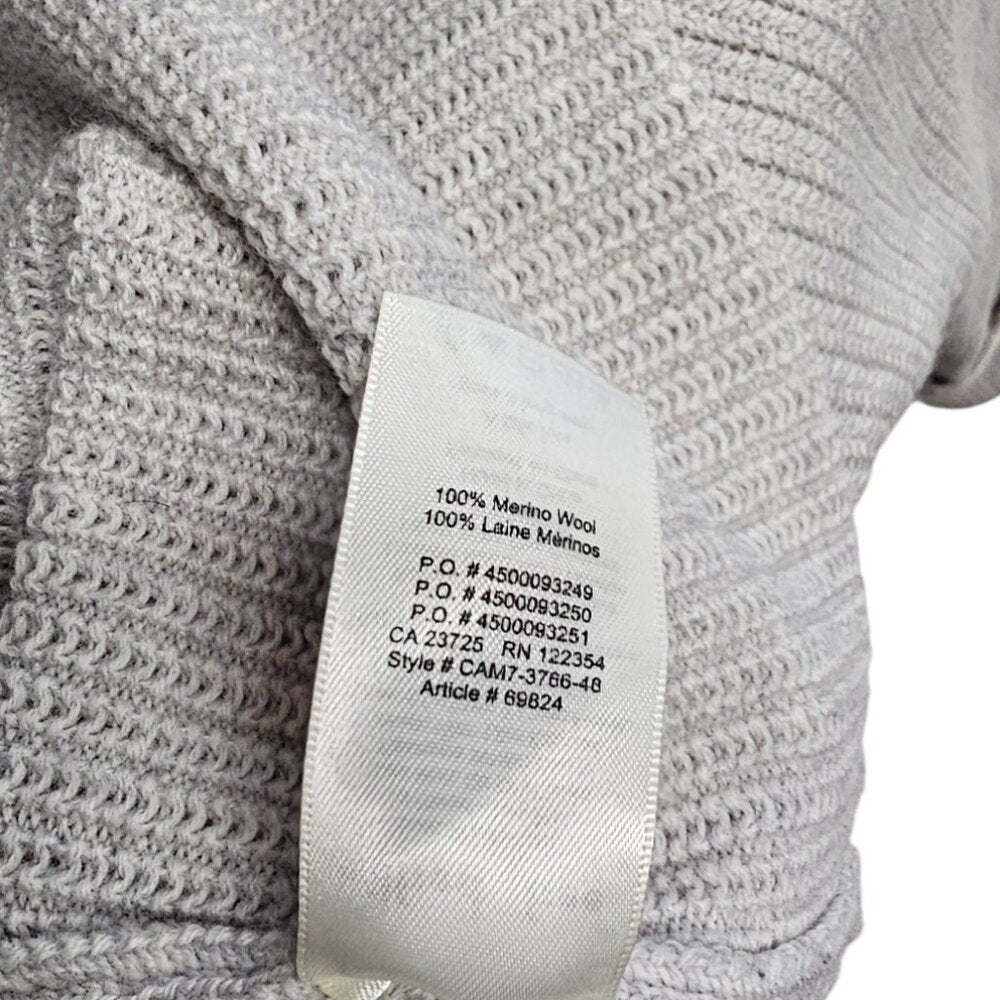 100% Merino Wool Knit Oversized V-Neck Sweater