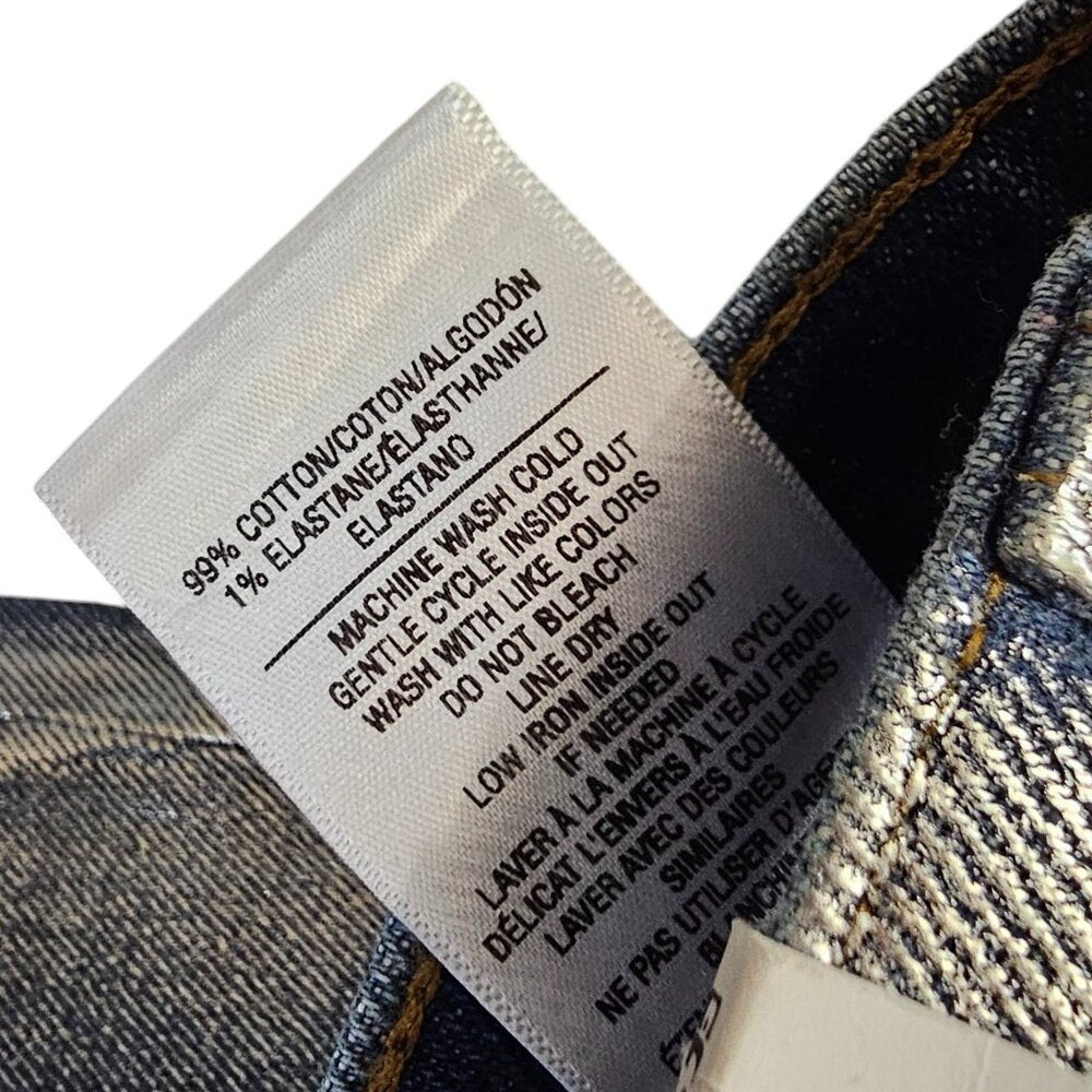 Joe's Jeans Mia Foil High-Rise Wide-Leg Jeans