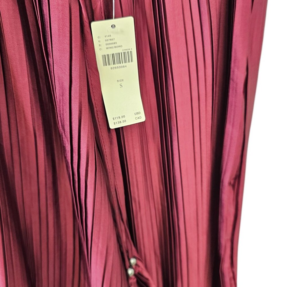 Anthropologie Sleeveless Plissé Wide Leg Tie Back Jumpsuit