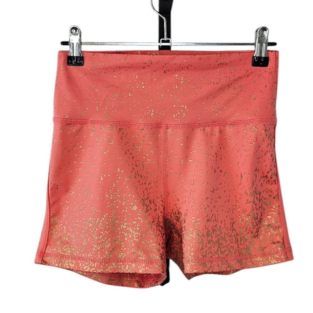 Buffbunny Collection Coral Metallic Shimmer Athletic Shorts