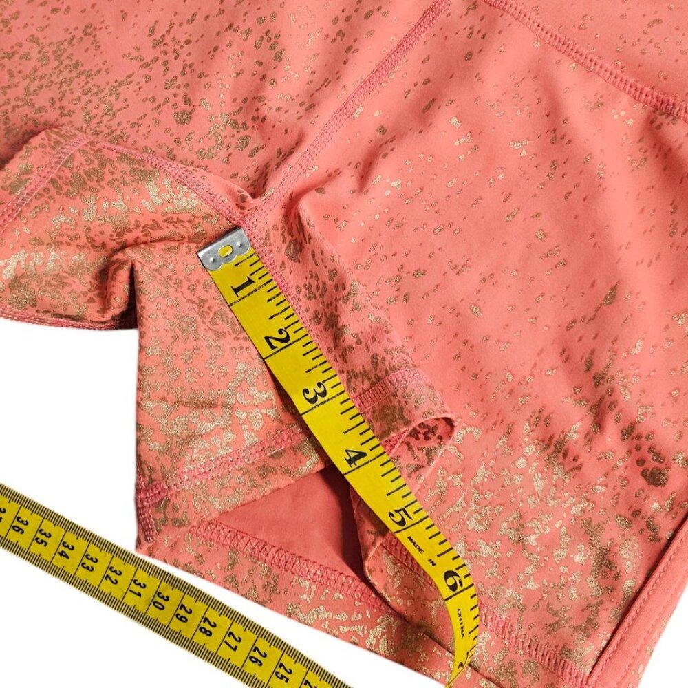 Buffbunny Collection Coral Metallic Shimmer Athletic Shorts