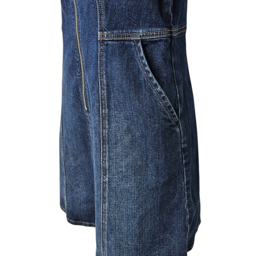 Denim Forum Jackie-O Denim Mini Dress 3/4 Sleeve