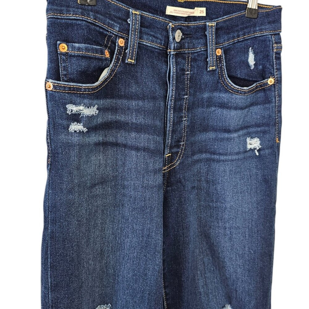 Levi's Womens Ribcage Straight Ankle Jeans