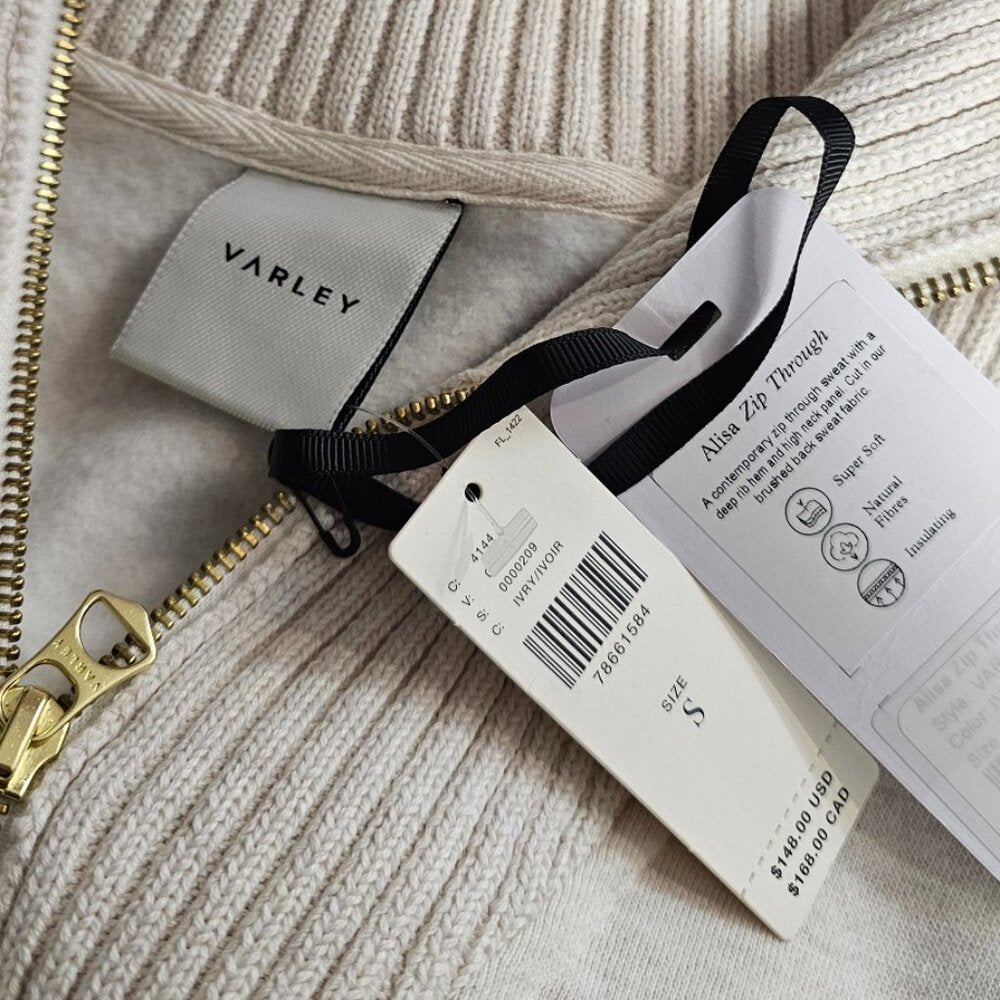 Anthropologie Varley Alisa Knit Zip-Up Jacket