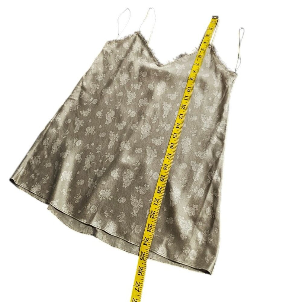 Vince Womens 100% Silk Floral Thin Strap Camisole