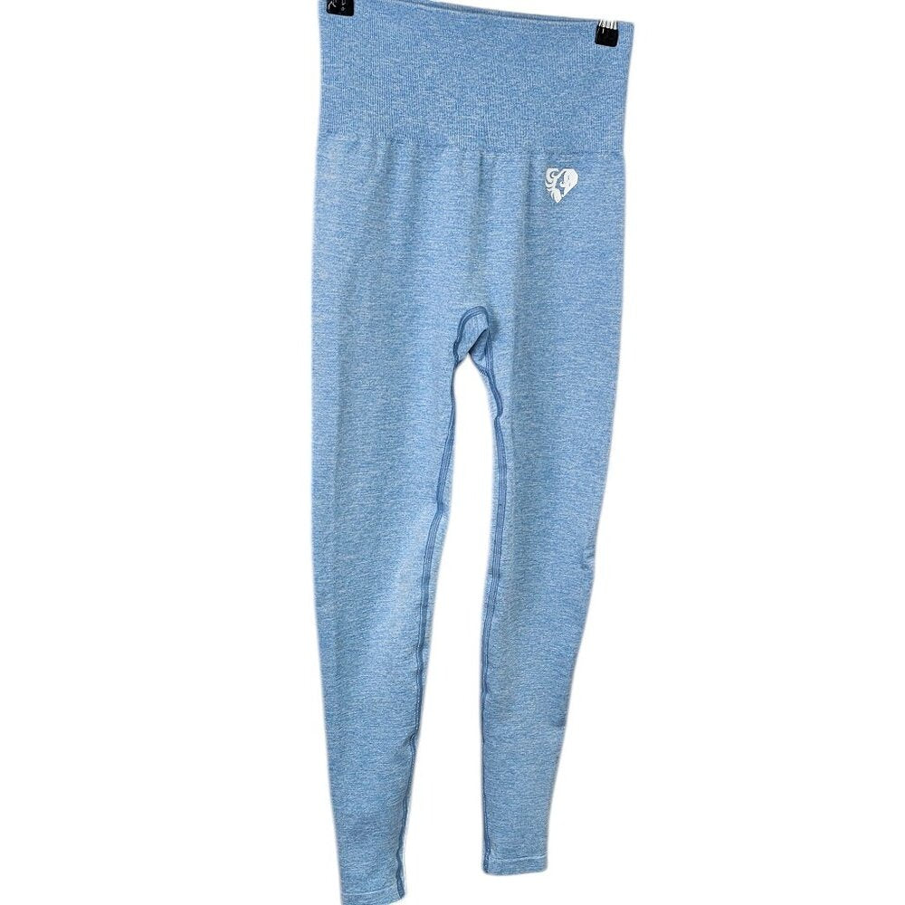 Womens Best Move Seamless Blue Marled High Rise Leggings