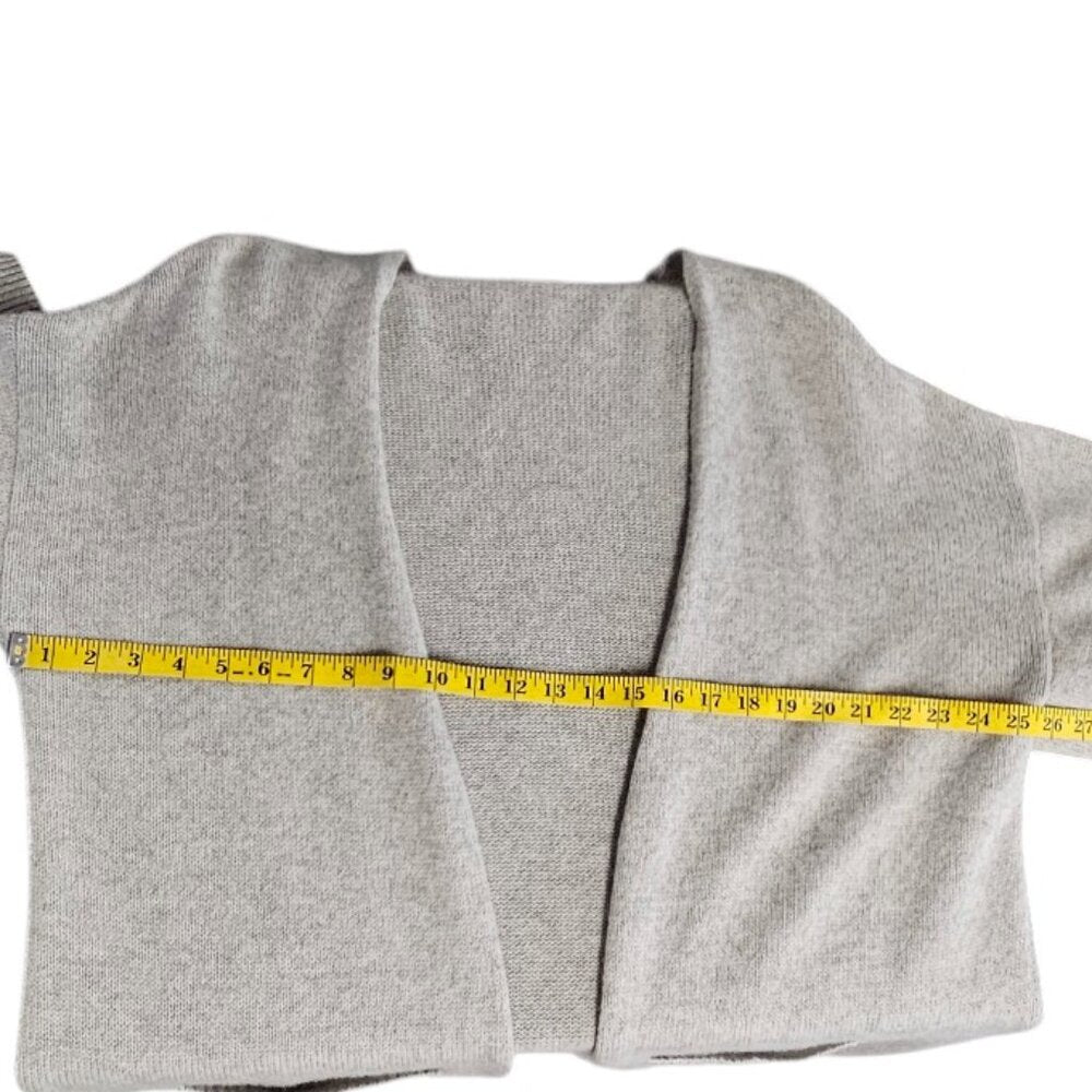 Oats Cashmere by Debra Hayburn 100% Cashmere Longline Open Front Cardigan