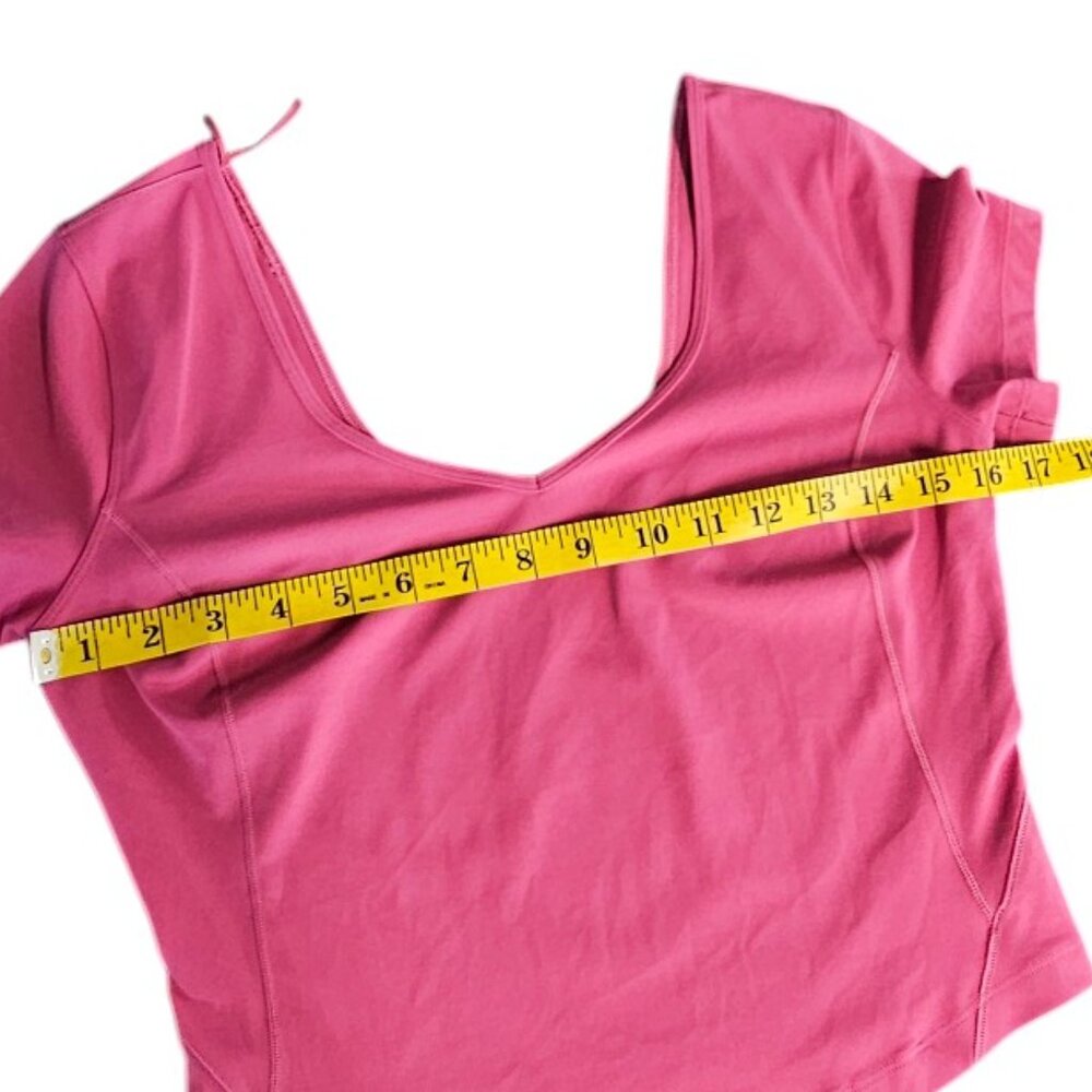 Lululemon Womens Align Short Sleeve Crop V-Neck Shirt