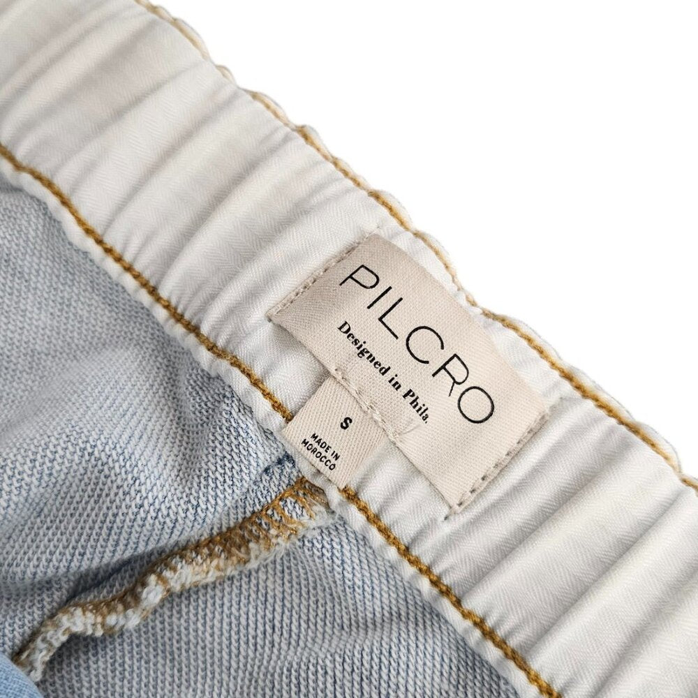 Anthropologie Pilcro Denim-Knit Pull-On High-Rise Wide-Leg Pants