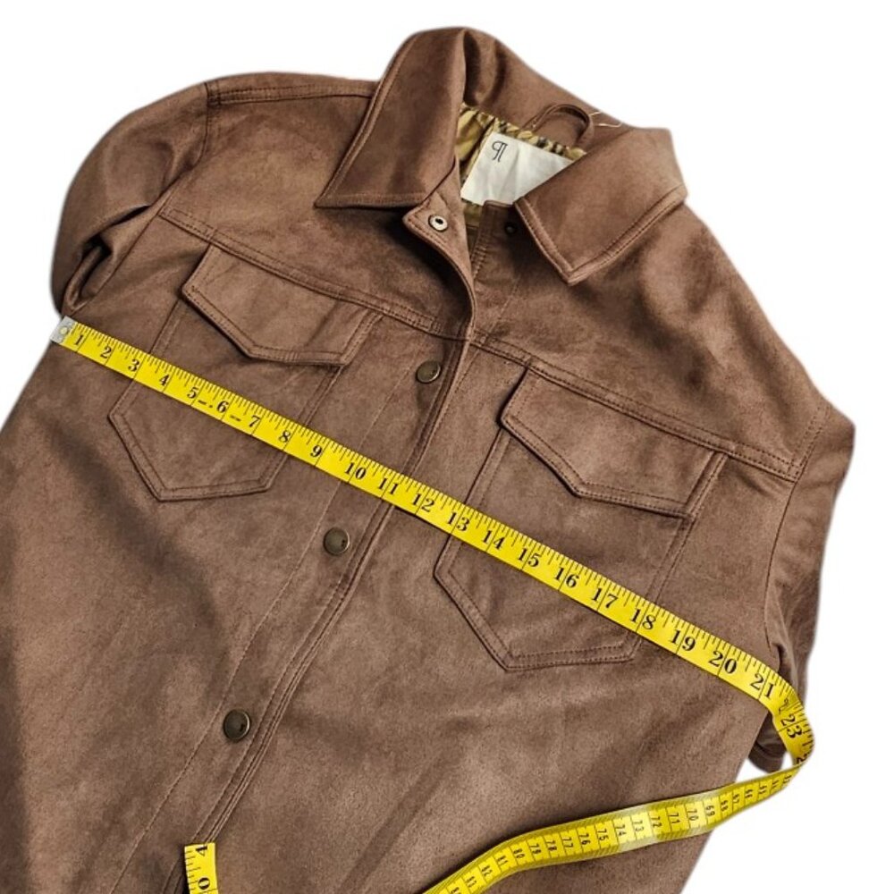 Anthropologie Pilcro The Tillie Relaxed Faux-Suede Shacket