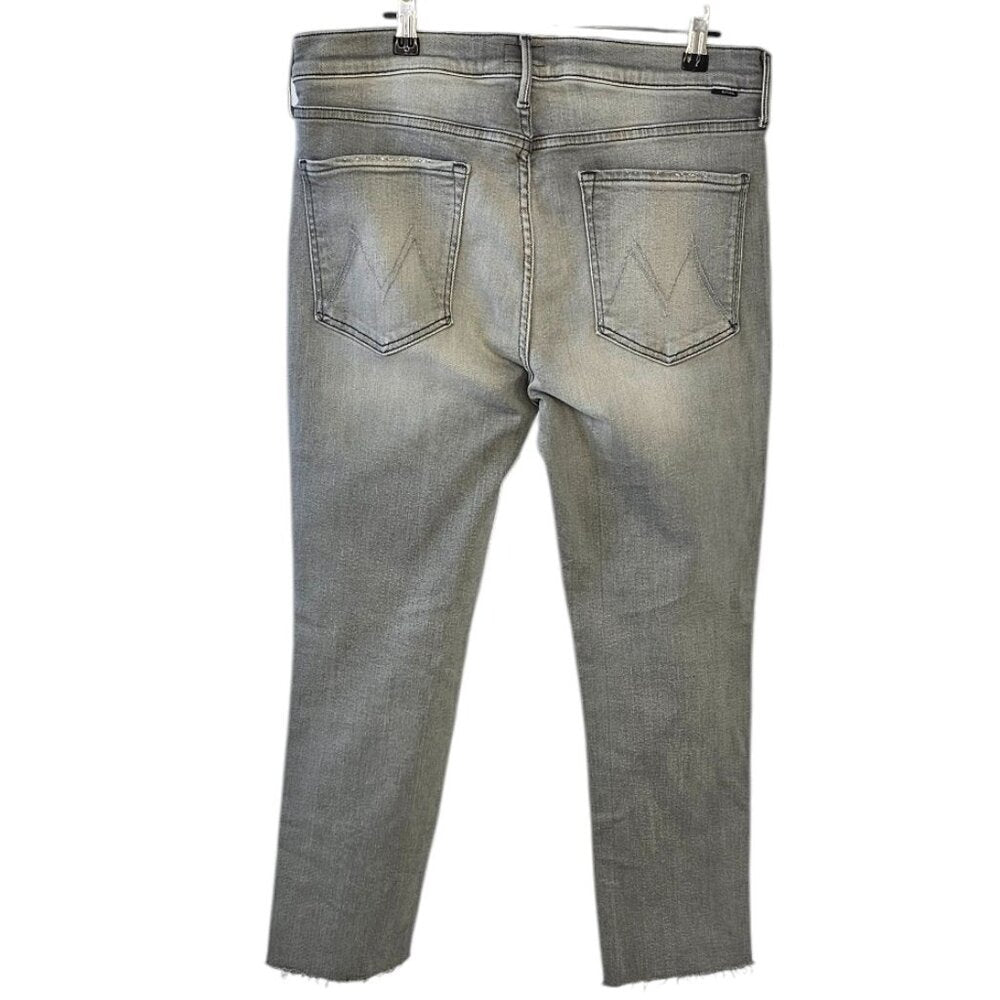 MOTHER The Rascal Mid-Rise Ankle-Fray Jeans