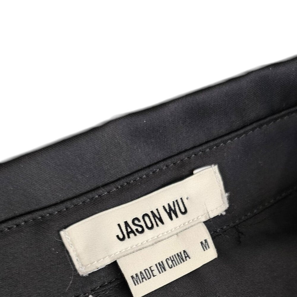 Jason Wu Womens Rhinestone Collar Button Up Blouse