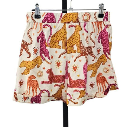 SHEIN leopard print high‑rise shorts