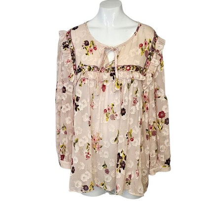 Kate Spade New York In Bloom Chiffon Blouse