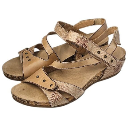 Spring Step L'Artiste Leather Floral Sandals