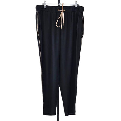 Eileen Fisher 100% Silk Tapered Pull On Pants
