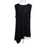 Habitat Aysymmetric 100% Linen Black Tank Top