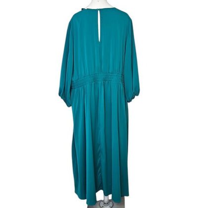 Torrid Teal Length Studio Refined Woven Surplice Dress