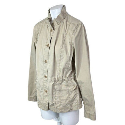 Eileen Fisher Button Up Cinch Waist Overshirt Jacket