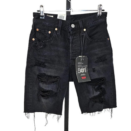 Levi's 501 Womens High Rise Distressed Denim Shorts