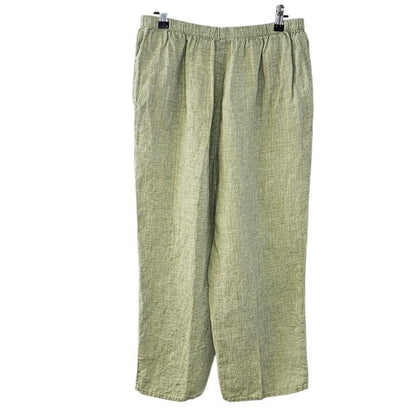 FLAX High Rise 100% Linen Wide Leg Pants