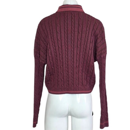 Gymshark Rest Day Cable Knit Crop Pullover Sweater