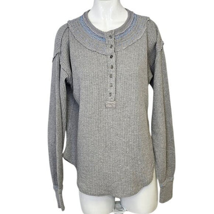 Free People We The Free Holly Henley Tunic Thermal Top