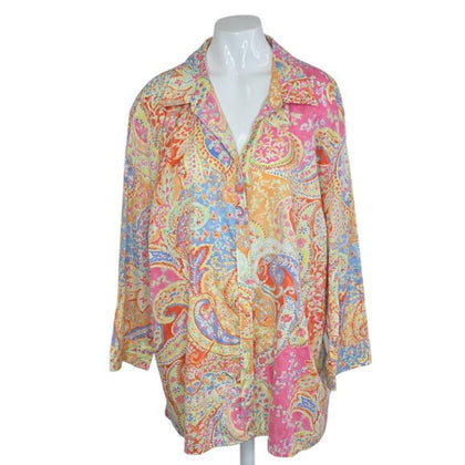 Ralph Lauren Cotton Paisley Print Colourful Button Up Shirt