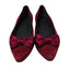 Stuart Weitzman Suede Bow Flats